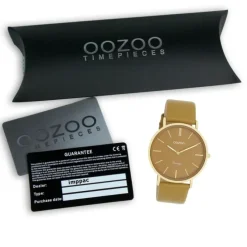 Oozoo Damen Armbanduhr Vintage Analog Leder olivgrün UOC20327