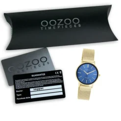 Oozoo Damen Armbanduhr Vintage Series Analog Metall Mesh gold UOC20292