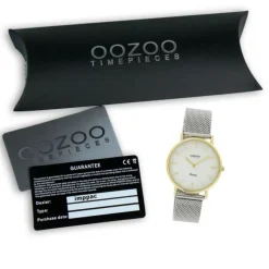 Oozoo Damen Armbanduhr Vintage Series Analog Metall silber UOC20124