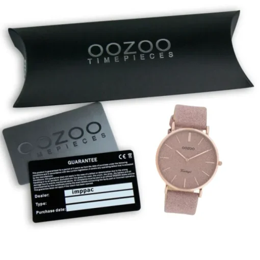 Oozoo Damen Armbanduhr Vintage Series Analog Leder rosa UOC20161