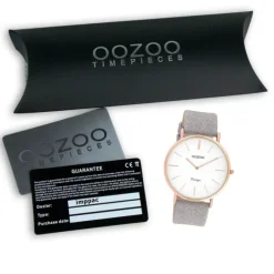 Oozoo Damen Armbanduhr Vintage C20151 Analog Leder grau UOC20151