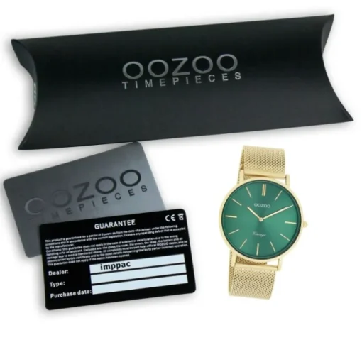 Oozoo Damen Armbanduhr Vintage Series Analog Metall Mesh gold UOC20294