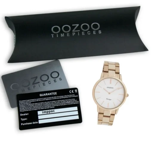 Oozoo Damen Armbanduhr Vintage Series Analog Metall rosegold UOC20036
