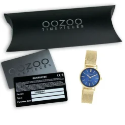 Oozoo Damen Armbanduhr Vintage Series Analog Metall Mesh gold UOC20293