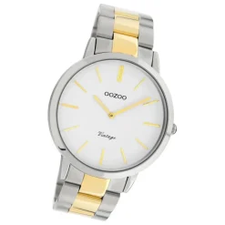 Oozoo Damen Herren Armbanduhr Ultra Slim C20101 Edelstahl silber gold UOC20101