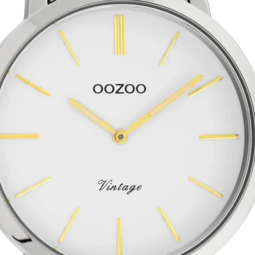 Oozoo Damen Herren Armbanduhr Ultra Slim C20101 Edelstahl silber gold UOC20101