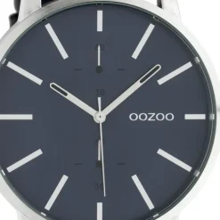 Oozoo Damen Herren Armbanduhr Timepieces Analog Leder dunkelblau UOC10501