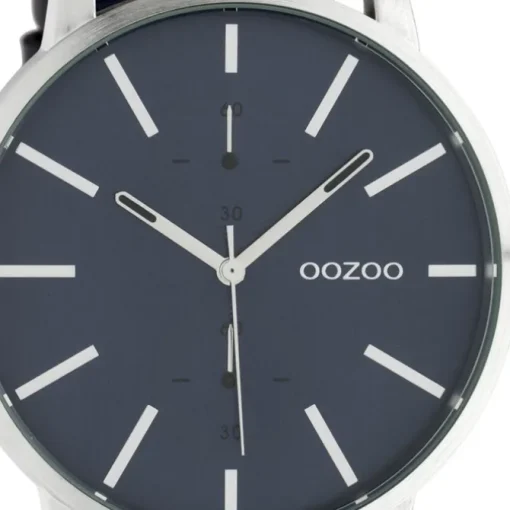 Oozoo Damen Herren Armbanduhr Timepieces Analog Leder dunkelblau UOC10501