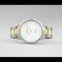 Oozoo Damen Herren Armbanduhr Ultra Slim C20101 Edelstahl silber gold UOC20101