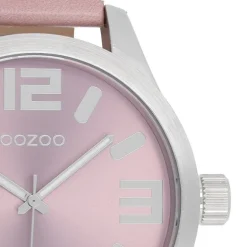 Oozoo Damen-Uhr Timepieces Quarzuhr C1058 Leder-Armband rosa UOC1058A