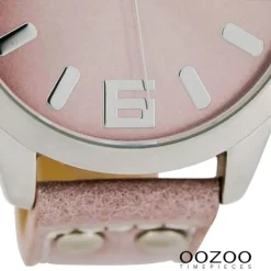 Oozoo Damen-Uhr Timepieces Quarzuhr C1058 Leder-Armband rosa UOC1058A
