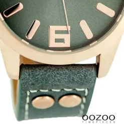 Oozoo Damen-Uhr Timepieces Quarzuhr C8018 Leder-Armband grau UOC8018