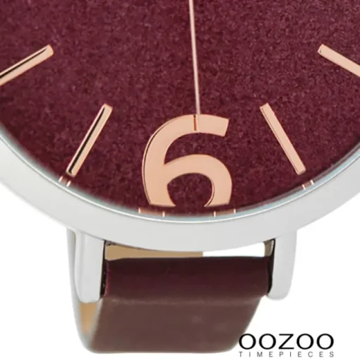 Oozoo Damen-Uhr Timepieces Quarzuhr C9193 Leder-Armband rot UOC9193