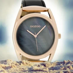Oozoo Damen-Uhr Timepieces Quarzuhr C9169 Leder-Armband schwarz UOC9169