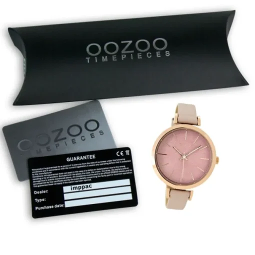 Oozoo Damen-Uhr Timepieces Quarzuhr C9136 Leder-Armband rosa UOC9136