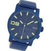 Oozoo Herren Armbanduhr OOZOO Timepieces Analog Leder blau UOC11436