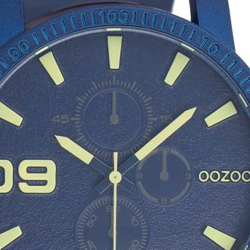 Oozoo Herren Armbanduhr OOZOO Timepieces Analog Leder blau UOC11436