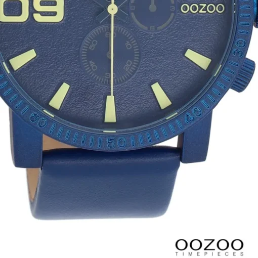 Oozoo Herren Armbanduhr OOZOO Timepieces Analog Leder blau UOC11436