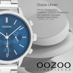 Oozoo Herren Armbanduhr OOZOO Timepieces Analog Edelstahl silber UOC11406