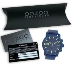 Oozoo Herren Armbanduhr OOZOO Timepieces Analog Leder blau UOC11436