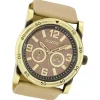 Oozoo Herren Armbanduhr Timepieces Analog Leder beige UOC8305A