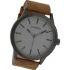 Oozoo Herren Armbanduhr Timepieces Analog Leder dunkelbraun UOC9012A
