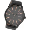 Oozoo Herren Armbanduhr Timepieces Analog Leder schwarz UOC9043A