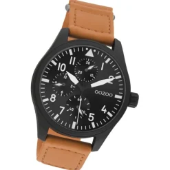 Oozoo Herren Armbanduhr Timepieces C11007 Analog Leder orange UOC11007