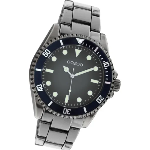 Oozoo Herren Armbanduhr Timepieces C11013 Analog Edelstahl silber UOC11013