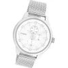 Oozoo Herren Armbanduhr Timepieces C11015 Analog Metall Mesh silber UOC11015