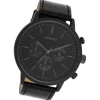 Oozoo Herren Armbanduhr Timepieces Analog Leder schwarz UOC11203
