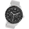 Oozoo Herren Armbanduhr Timepieces Analog Metall Mesh silber UOC11113