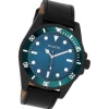 Oozoo Herren Armbanduhr Timepieces Analog Leder schwarz UOC11118