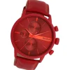 Oozoo Herren Armbanduhr Timepieces Analog Leder rot UOC11226