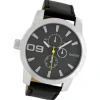 Oozoo Herren Armbanduhr Timepieces Analog Leder schwarz UOC6103A