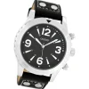 Oozoo Herren Armbanduhr Timepieces Analog Leder schwarz UOC6113A