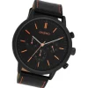 Oozoo Herren Armbanduhr Timepieces Analog Leder schwarz UOC11209