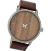 Oozoo Herren Armbanduhr Timepieces Analog Leder braun UOC9258A