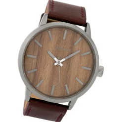 Oozoo Herren Armbanduhr Timepieces Analog Leder braun UOC9258A