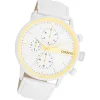 Oozoo Herren Armbanduhr Timepieces Analog Leder weiß UOC11313
