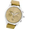 Oozoo Herren Armbanduhr Timepieces Analog Leder beige UOC7061A