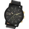 Oozoo Herren Armbanduhr Timepieces Analog Leder schwarz UOC11212