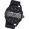 Oozoo Herren Armbanduhr Timepieces Analog Metall Mesh schwarz UOC11109