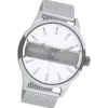 Oozoo Herren Armbanduhr Timepieces Analog Metall Mesh silber UOC11105