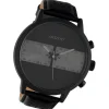 Oozoo Herren Armbanduhr Timepieces Lederband schwarz grau UOC10519