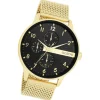 Oozoo Herren Armbanduhr Timepieces Analog Metall gold UOC11302