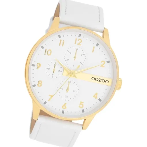 Oozoo Herren Armbanduhr Timepieces Analog Metall weiß UOC11305