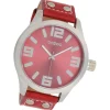 Oozoo Herren Armbanduhr Timepieces Analog Leder rot UOC1009A