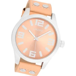 Oozoo Herren Armbanduhr Timepieces Analog Leder orange UOC1090A