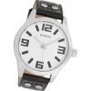 Oozoo Herren Armbanduhr Timepieces Analog Leder schwarz UOC1053A